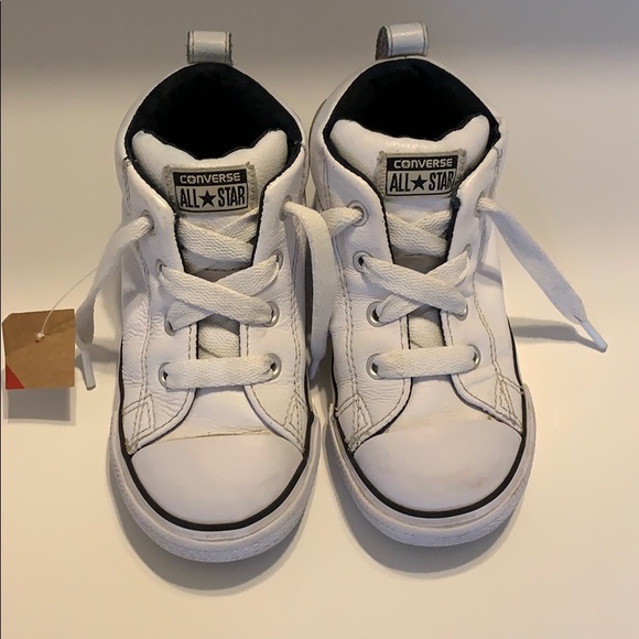 toddler leather converse high tops